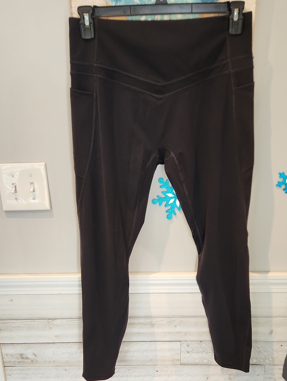 High-Rise Black Pocket Leggings for Women Sz XL